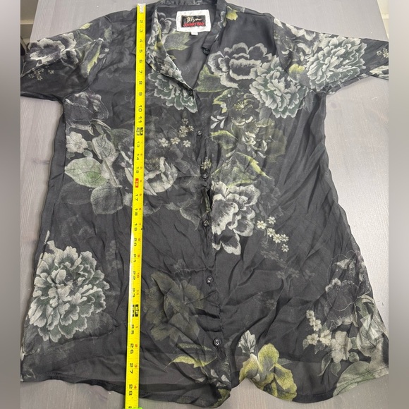Johnny Was Biya Blouse Floral Print Silk Button Down - Picture 6 of 6